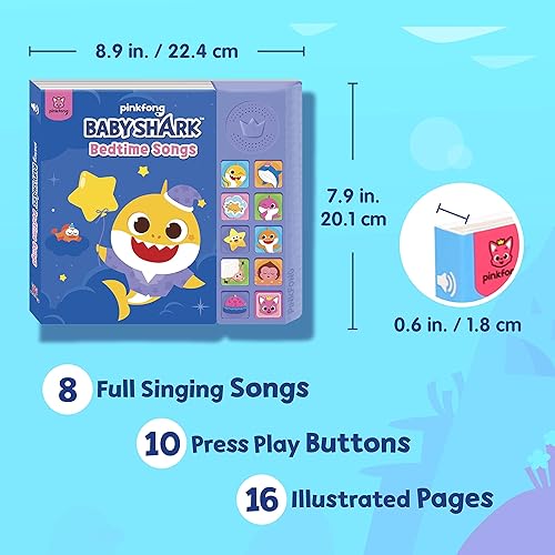 Miniatura 10 de Baby Shark Rhymes - Libro de sonido de 10 botones  Juguetes de tiburón bebé libros de tiburón bebé  Juguetes de aprendizaje y educación  Libros