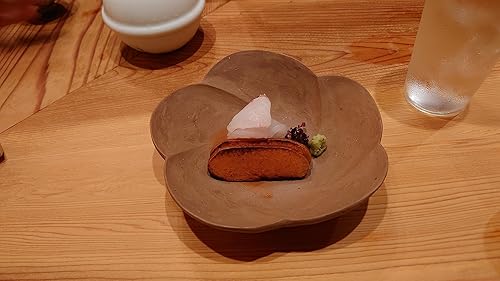 Miniatura 6 de Bizen-Yaki Yukiko Akai Flor - Cuenco bajo Hidasuki Hecho a mano Cerámica japonesa tradicional