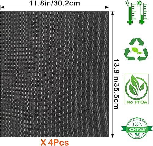 Miniatura 7 de Palksky Forros para horno para freidora de aire, 4 unidades compatibles con Ninja Foodi SP101 SP201 SP301, alfombrilla antiadherente para horno