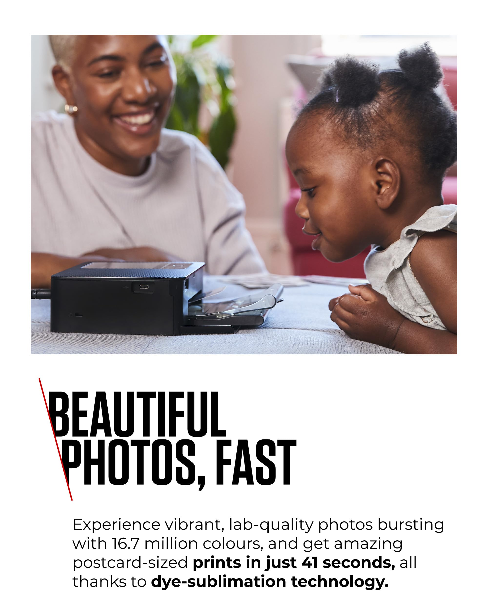 Canon SELPHY CP1500 Portable Photo Printer Paper Kit, Black - Wireless Bluetooth Printer with Accessories - Compact and Lightweight - Comes With 54 Sheets Of 4x6 Postcard Size Paper — view 3