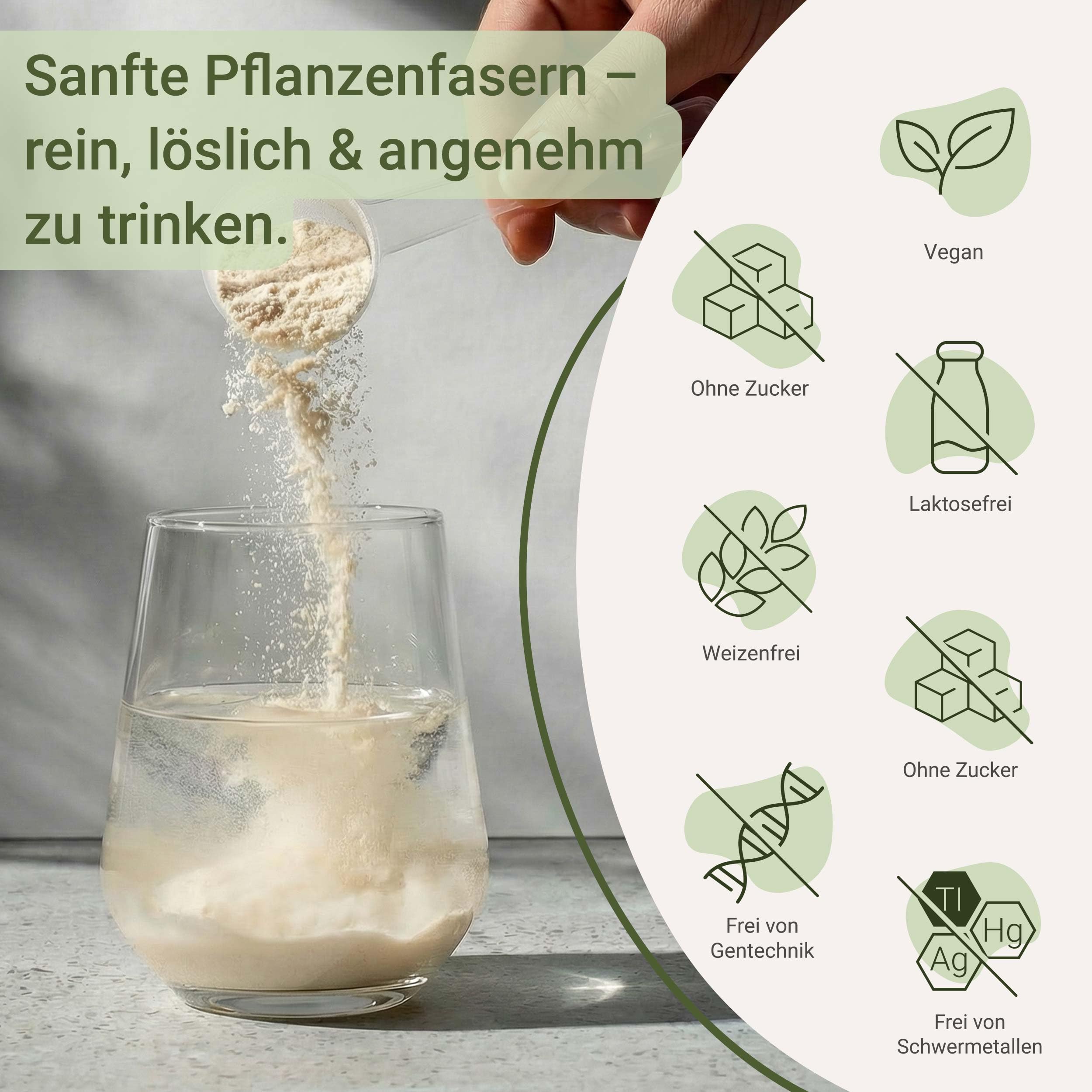 for you präbio ballaststoffe - Kombination aus löslichen, pflanzlichen Ballaststoffen - Akazienfaser & resistentes Dextrin - Unterstützt Verdauung & Darmgesundheit (840g)