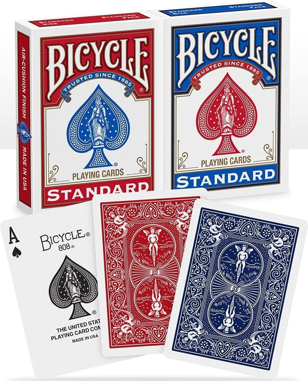 #5 — Bicycle® Standard index Playing Cards, 2 Decks, Red & Blue, ...