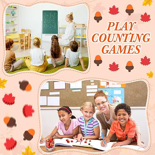 Miniatura 5 de Mini borradores de Acción de Gracias para niños, a granel, hojas de arce de bellota, divertidos, borradores de otoño, aula, papelería, recuerdos de