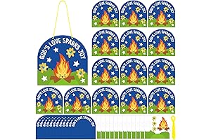 Humorous 24 Sets Camp Firefly Sign Craft Kit for Kids Bible School