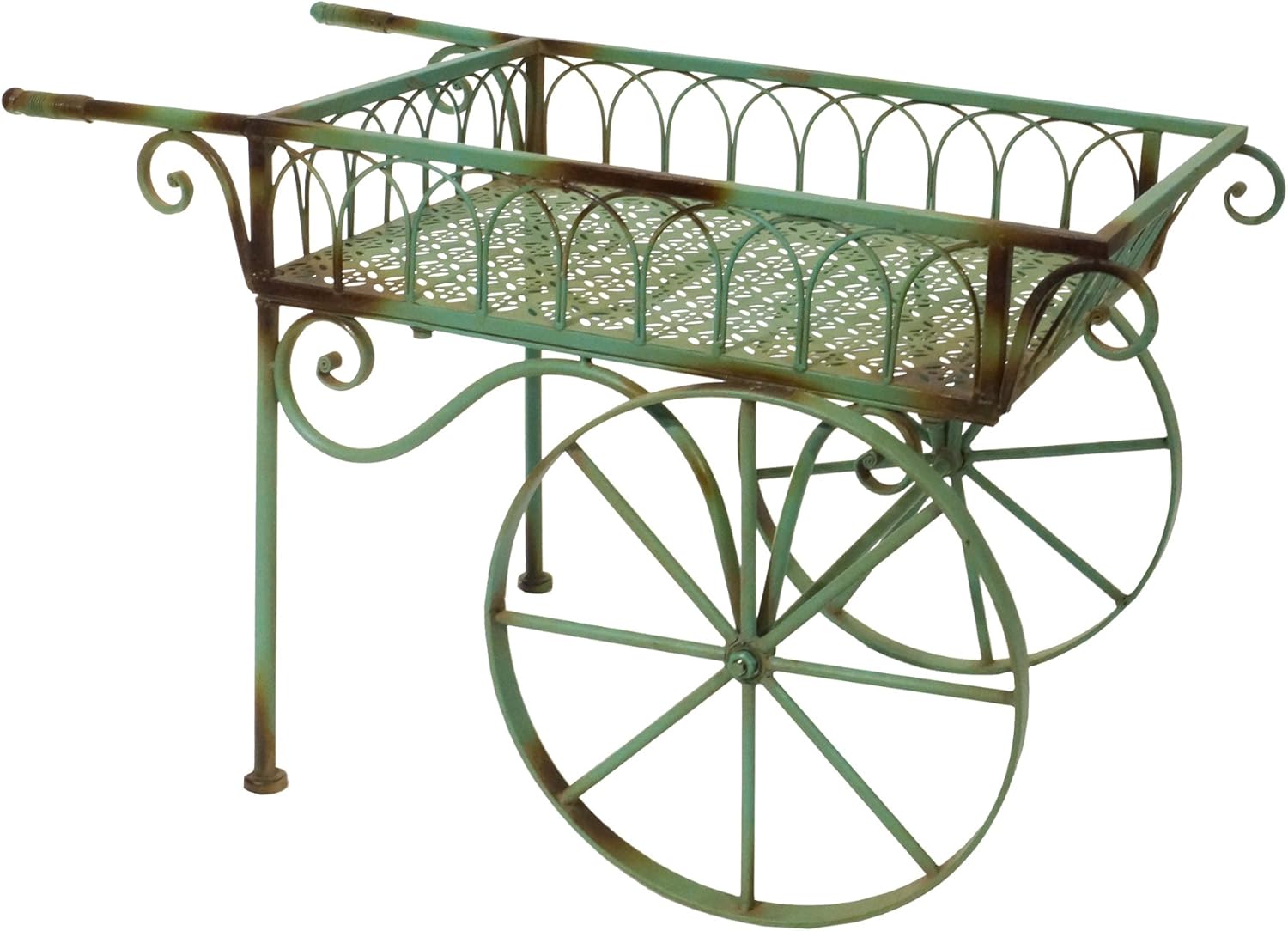 Hand Crafted Decorative Metal Garden Cart Trellises