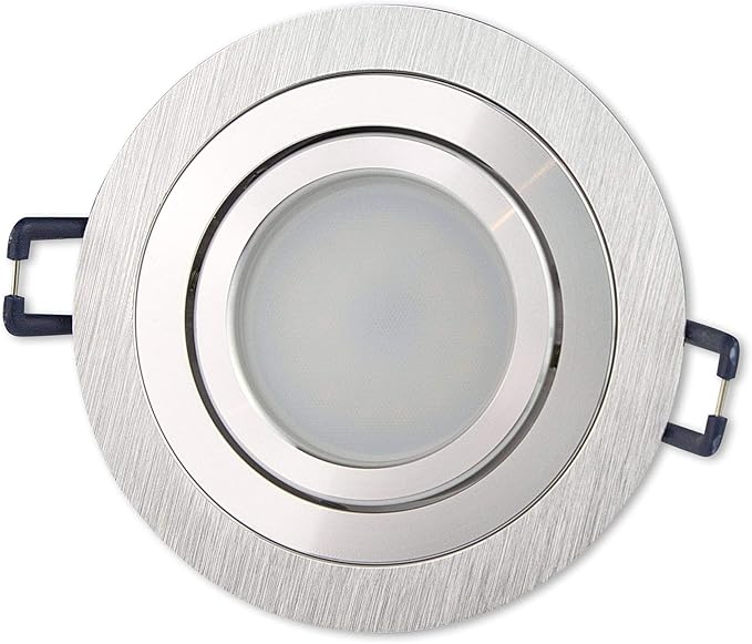 LED Einbaustrahler Edelstahl Gebürstet – Schwenkbar, Dimmbar, Superflach Für Decke