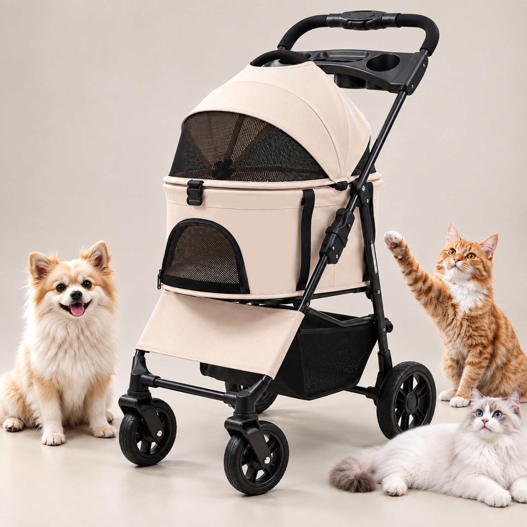 ペットカート 分離型 折りたたみ 4輪 犬 猫 軽量 飛び出し防止 灰 Amazon.co.jp: ペットカート 犬用カート 小型犬・中型犬・猫用 耐荷重