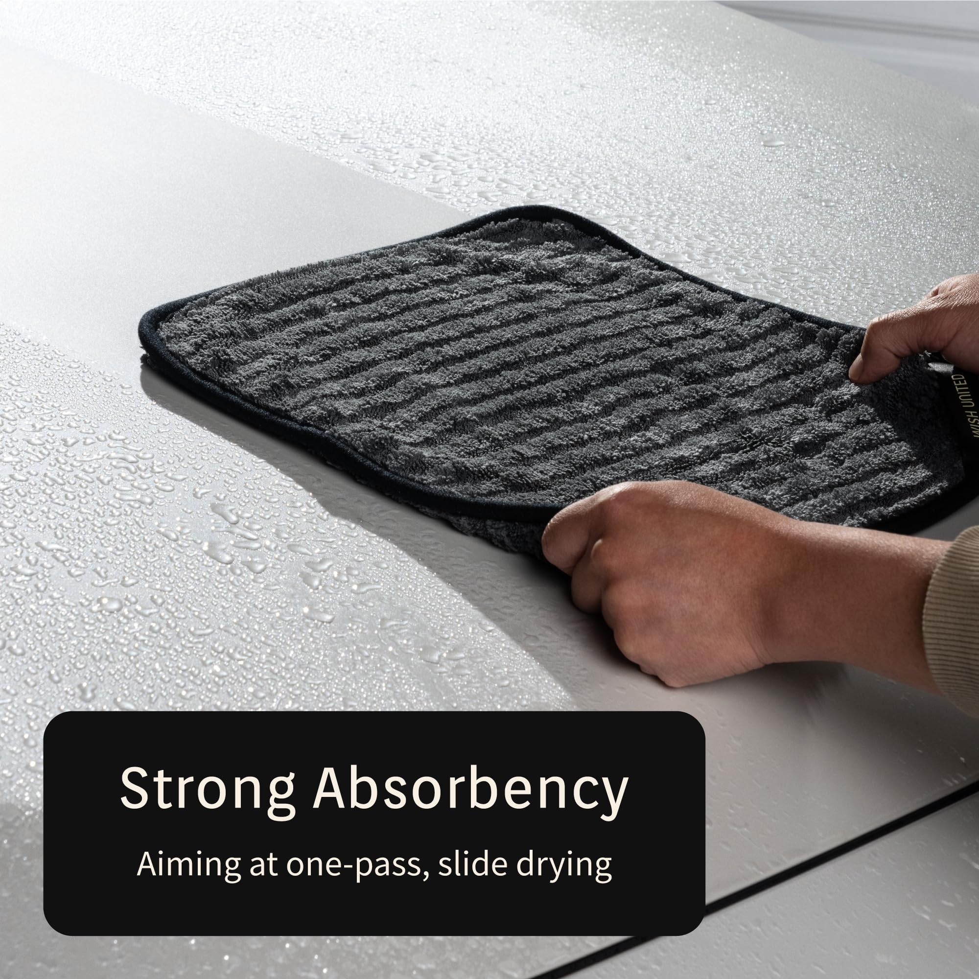 Toalla de secado de coche de microfibra tejida de alta absorción, 1200 g/m² (paquete de 2, 13.7 x 13.7 pulgadas)