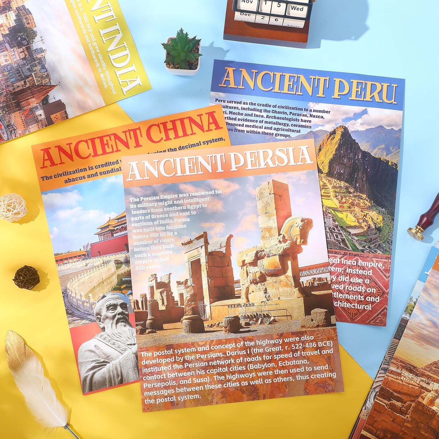 Snapklik.com : Pasimy 9 Pcs Ancient Civilizations Posters Bulk World ...