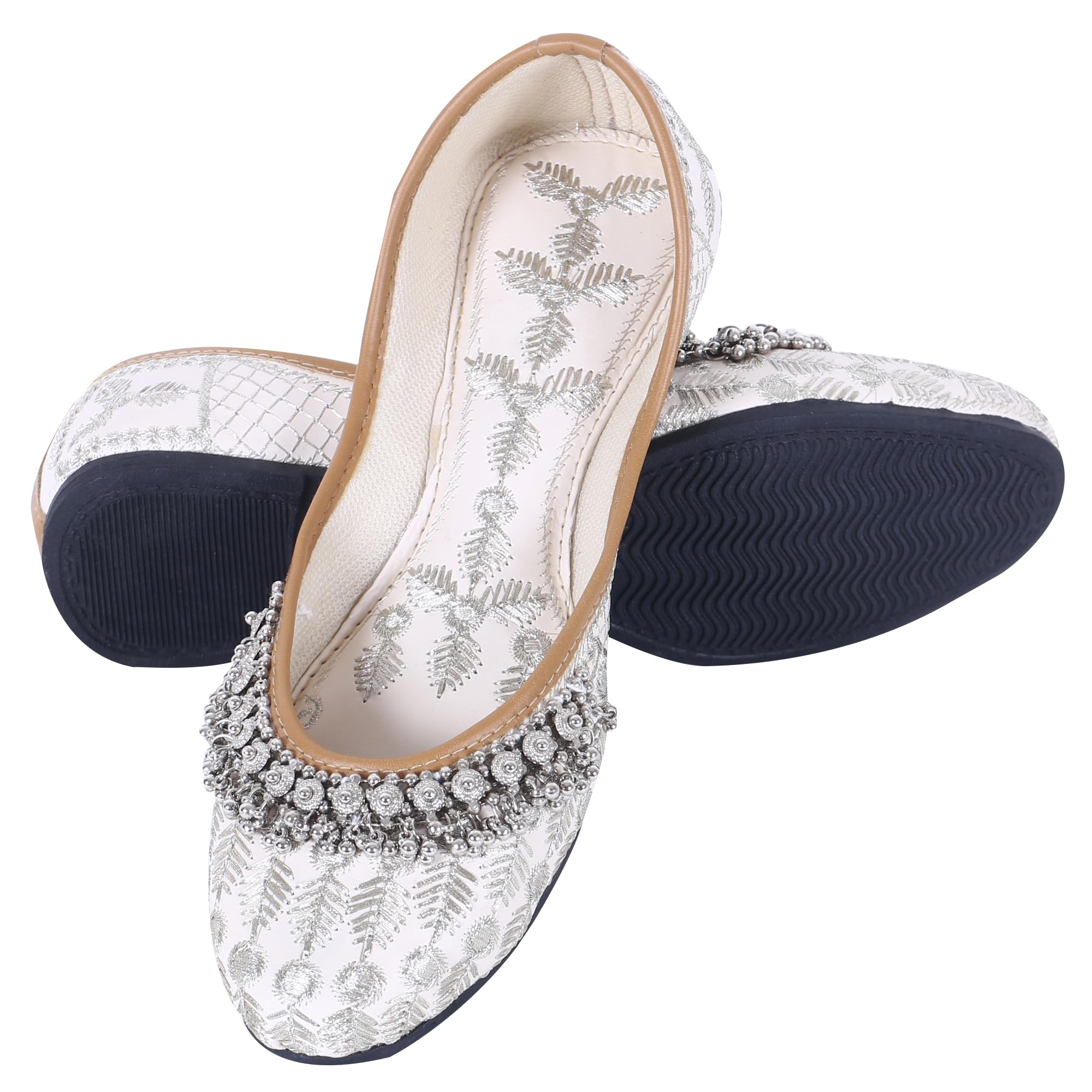 dfr Women Rajasthani Embroidered with Payal Punjabi Mojari's Juti’s-picture-56