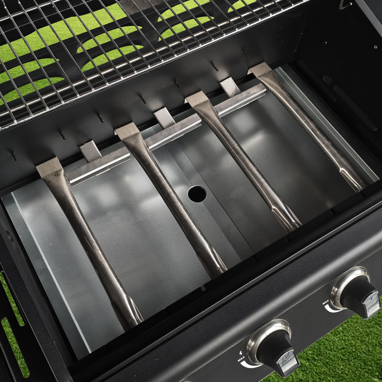 Vassoio universale per grasso con vaschetta di raccolta per Nexgrill | Parti di ricambio per griglia Expert Grill, Kenmore, BHG, gocciolatoio regolabile per grill a gas a 4/5 fuochi
