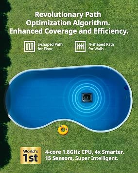 (2026 Upgrade) Beatbot AquaSense Wireless Pool Vacuum Robot - Intelligent Path Opimization, Cleans Floor, Walls, and Waterline, for Above & In-Ground Pools up to 2,260 sq.ft, Black