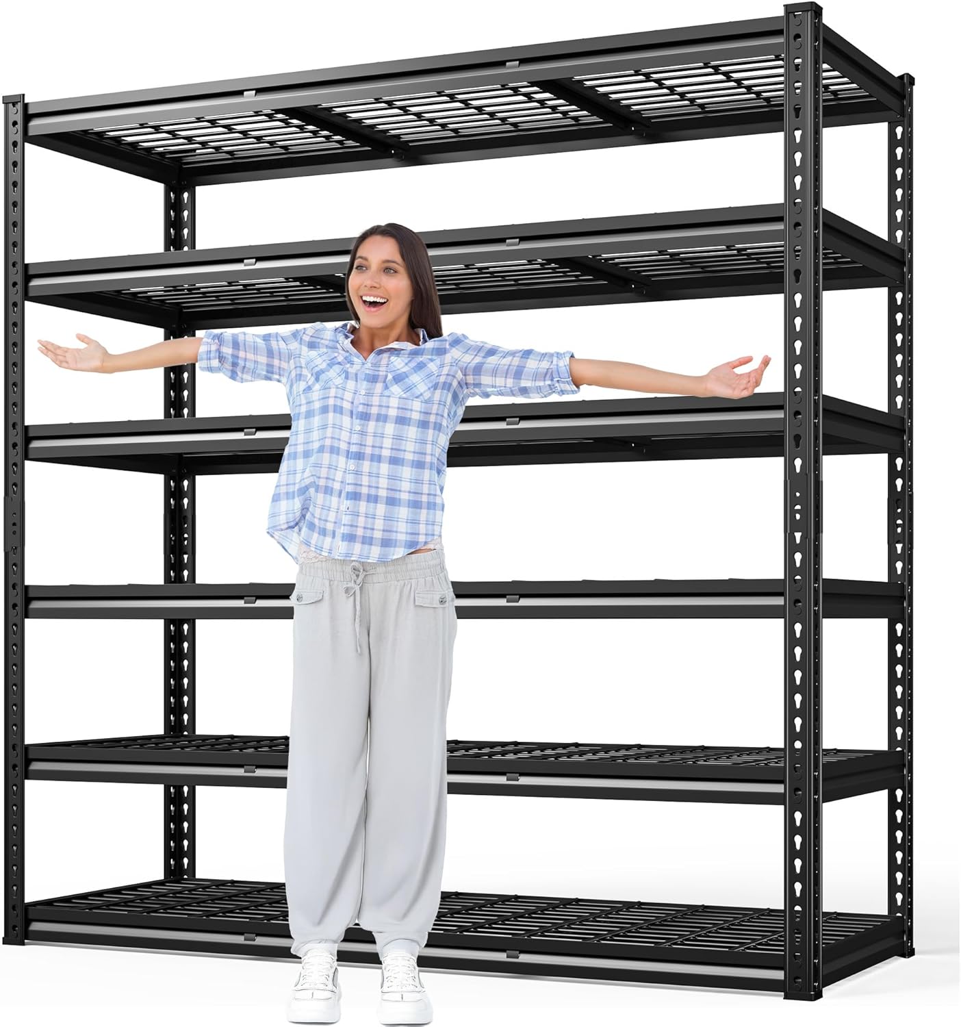 REIBII 48" W Garage Shelving 3600LBS Heavy Duty Storage