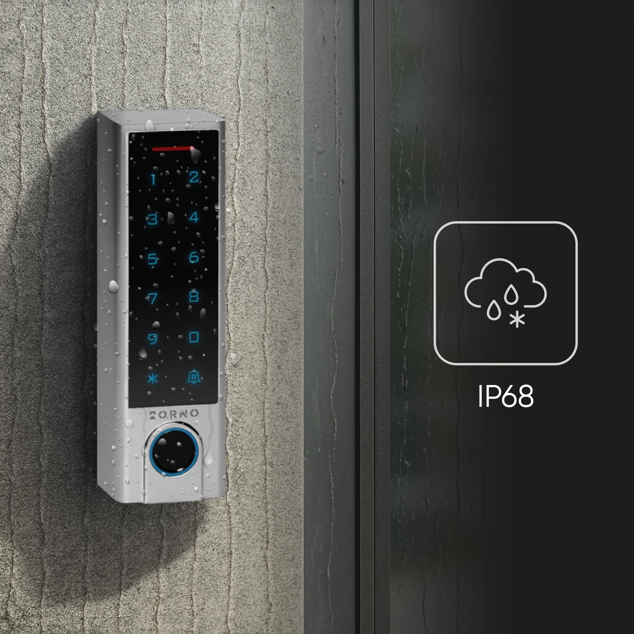 Digicode Portail avec Tuya App Serrure Connectée WiFi avec Accès par Porte-Clés RFID/Cartes/Empreinte Digitale/Code PIN/Tuya App - Résistante IP68