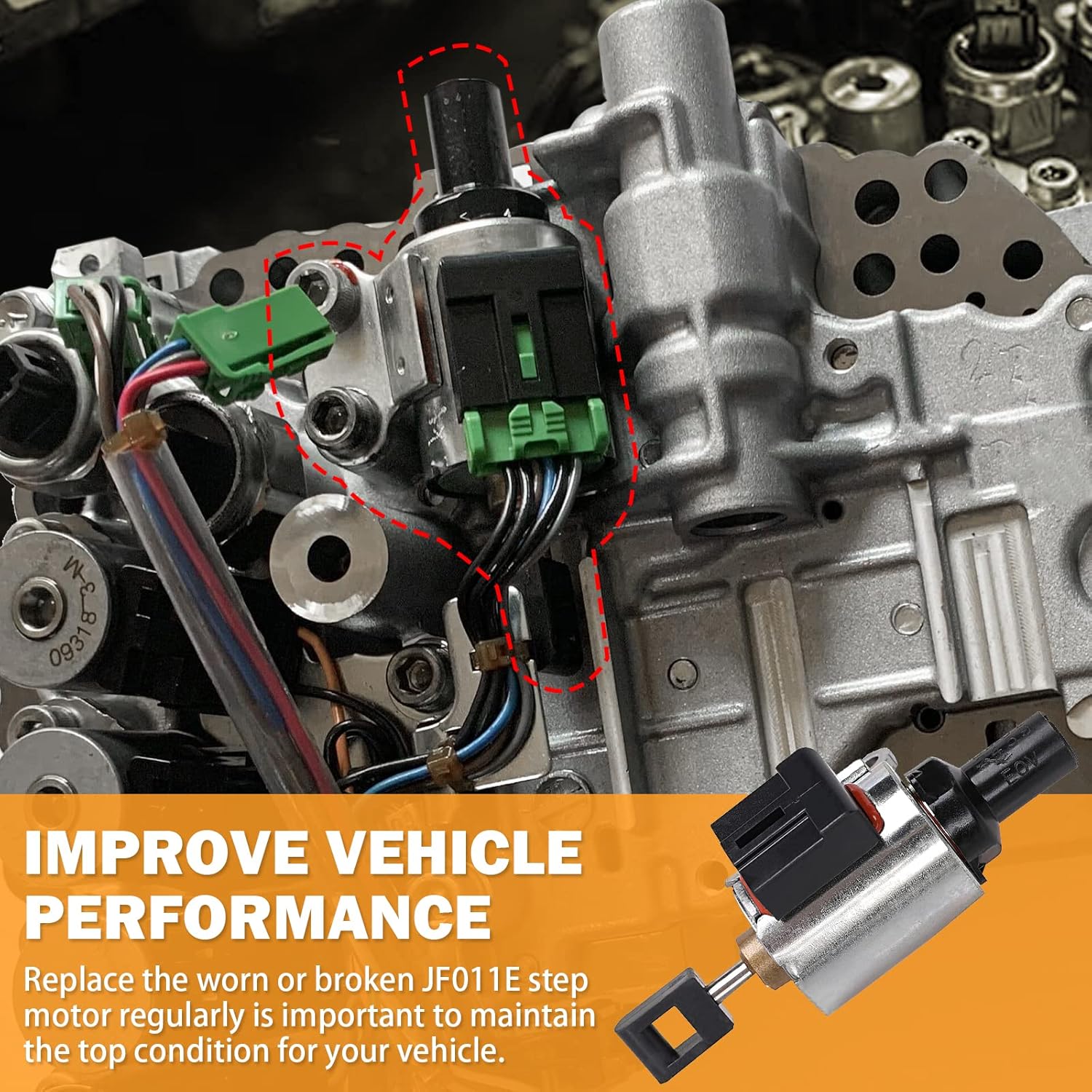 JF011E RE0F10E F1CJA CVT Transmission Step Motor Stepper Motor for Nissan Altima Rogue 2.5L 2009-2012, Nissan Sentra 2.0L 2.5L 2007-2012, Dodge Caliber 2.0L 2007-2012 Valve Body Parts