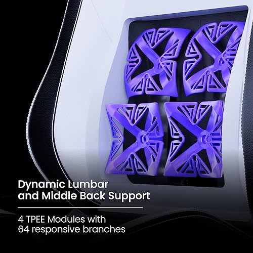 Miniatura 3 de VERTAGEAR PL4800 Silla ergonómica para juegos grande y alta con sistemas de asiento lumbar y VertaAir ContourMax - Kits LED RGB actualizables -