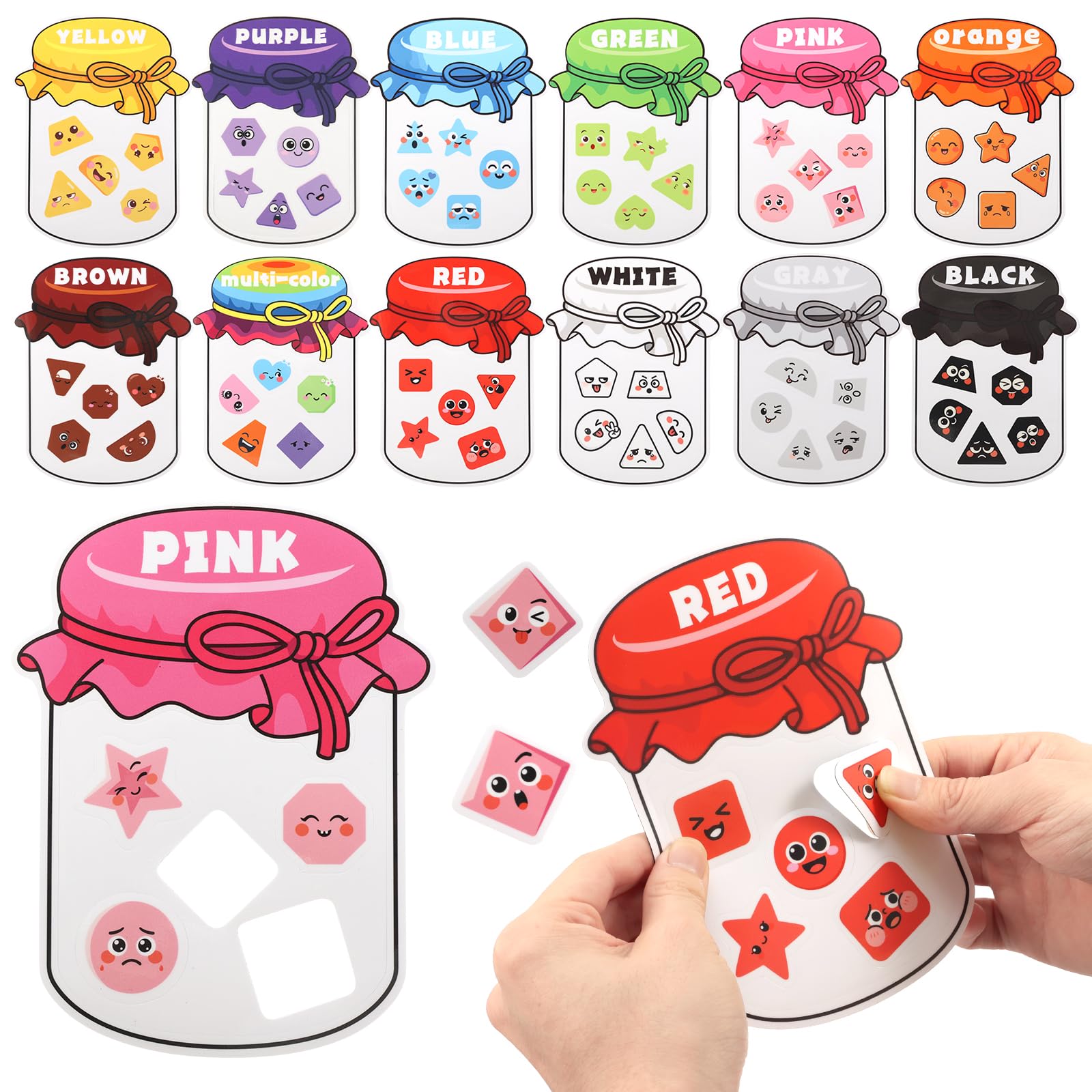 Kuanght Magnetic Colour Sorting Toys, 12 Pcs Fridge Magnets for Kids, Educational Colour Sorting Set for Refrigerator and Whiteboard, Multi-Purpose Magnetic Figures for Toddlers