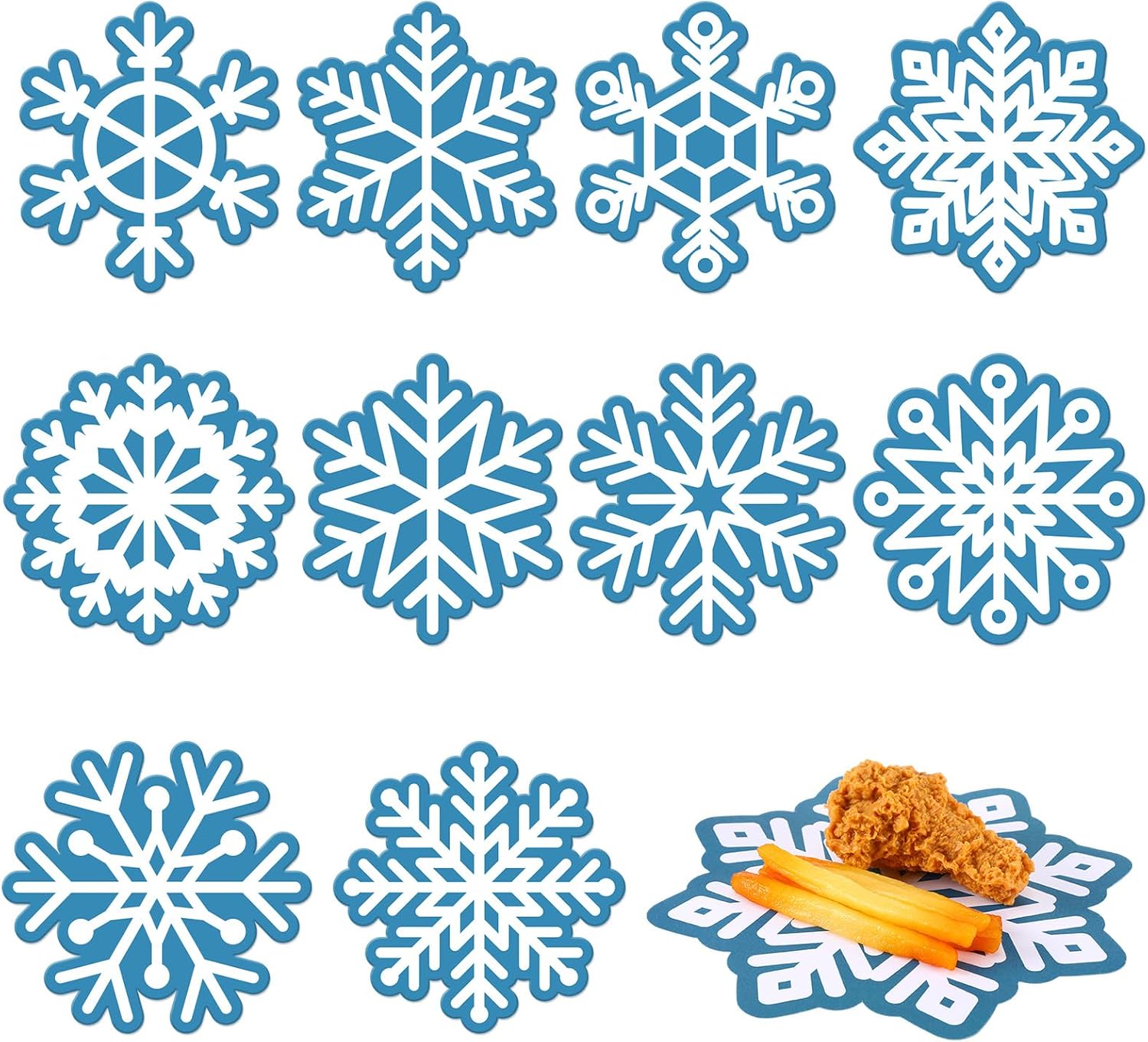 Sabary 100 Pcs Christmas Snowflake Cheese Parchment Paper