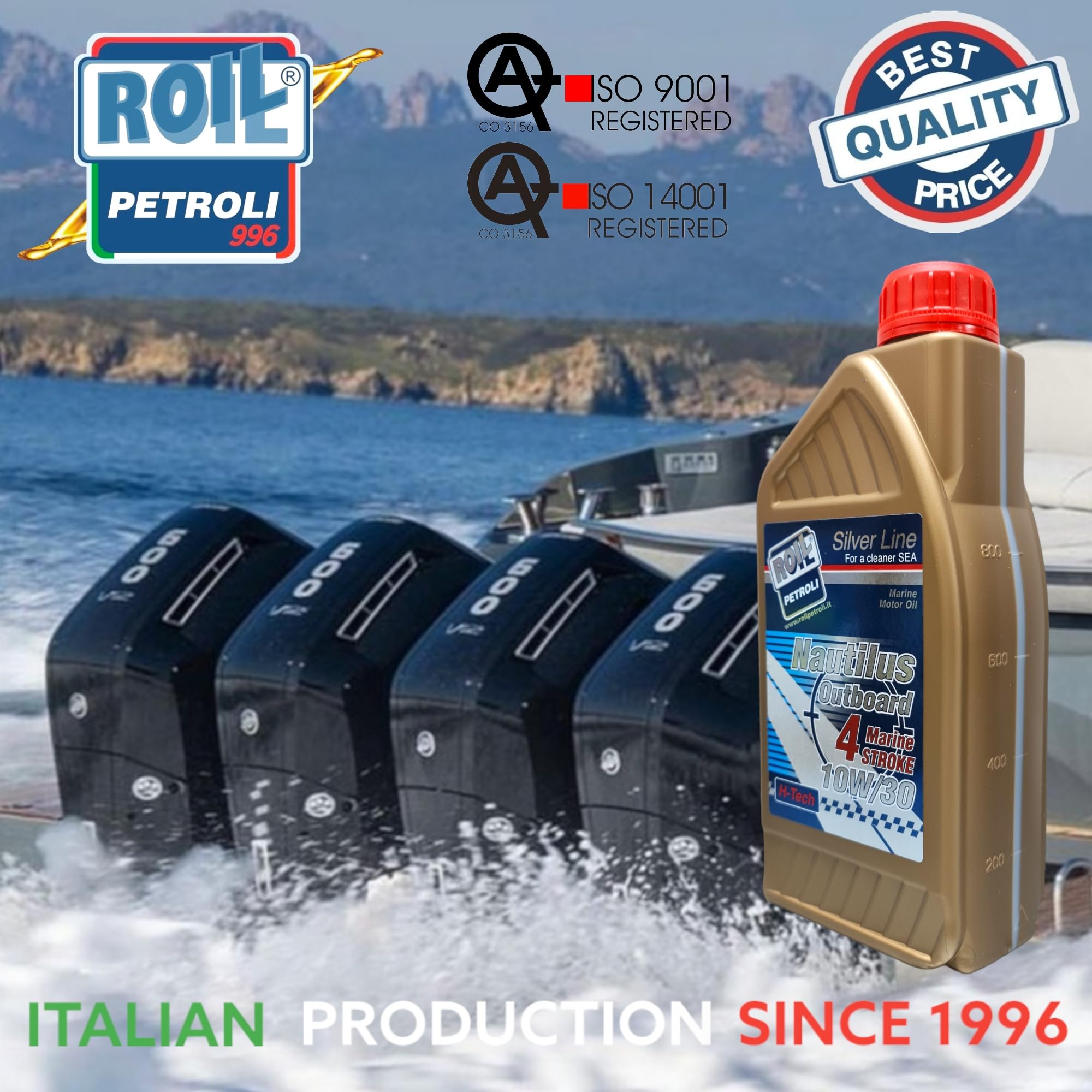 Roil Nautilus Outboard 10W/30 4 Stroke Marine Olej Nautyczny 100% Syntetyczny