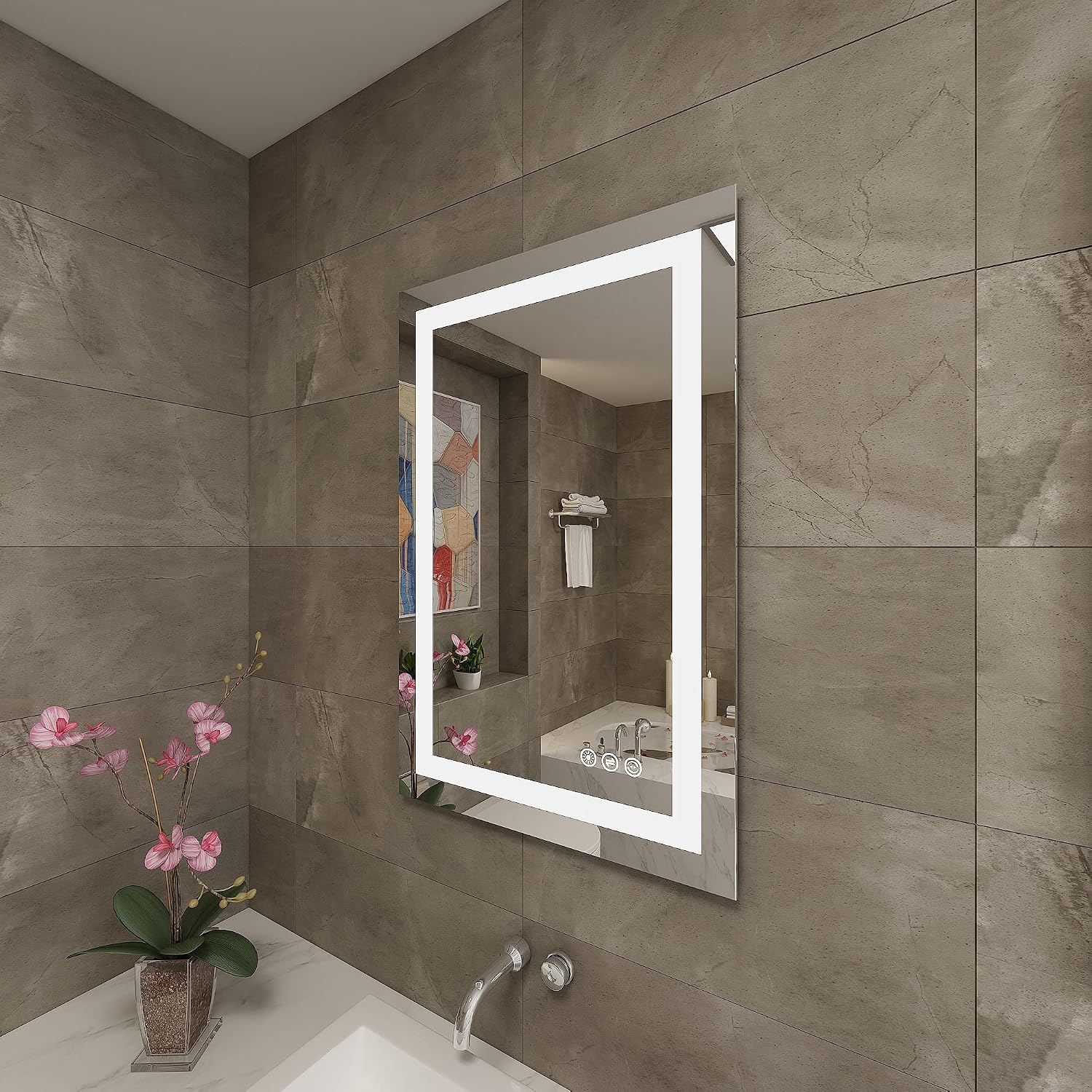 Buу 1 gеt 1 🔥 MAIHAUZ Dimmable Touch Switch Wall Mounted 24x36 inch LED Lighted Bathroom Mirror with High Lumen CRI>90 3000K 4000K 6500K Adjustable Color Temperature IP44 Waterproof Anti Fog(Argo 24 WX36 H) Suреr Bіg Clеаrаnсе! MAIHAUZ Dimmable Touch Switch Wall Mounted 24x36 inch LED Lighted Bathroom Mirror with High Lumen CRI>90 3000K 4000K 6500K Adjustable Color Temperature IP44 Waterproof Anti Fog(Argo 24 WX36 H)