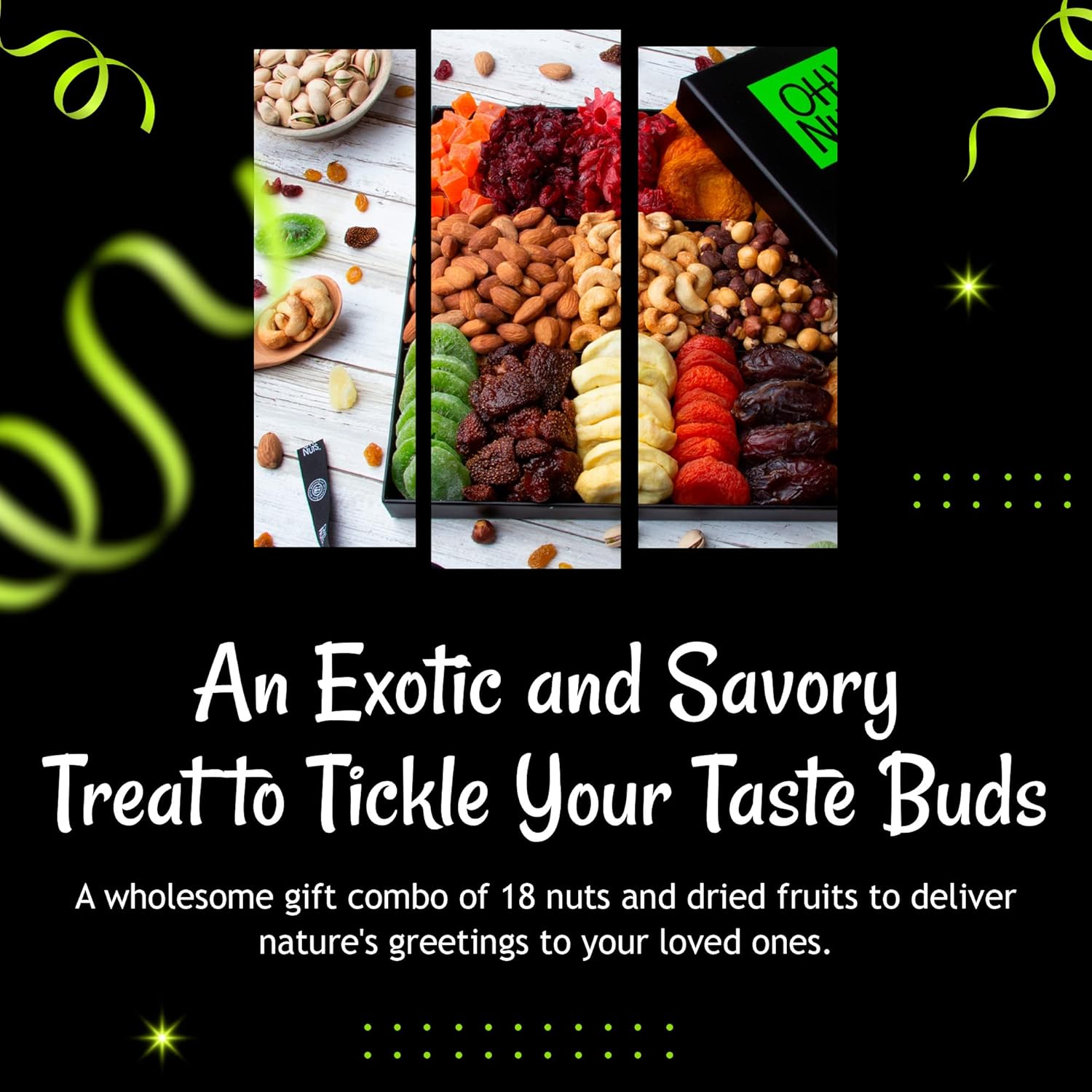 Oh! Nuts Dried Fruit and Nut Gift Basket - XL 18 Variety Gourmet Assorted Fruits and Nuts Gift Baskets - Holiday Gift Box - Food Snack Box for Birthday, Corporate - Gift for Men, Women - Image 6