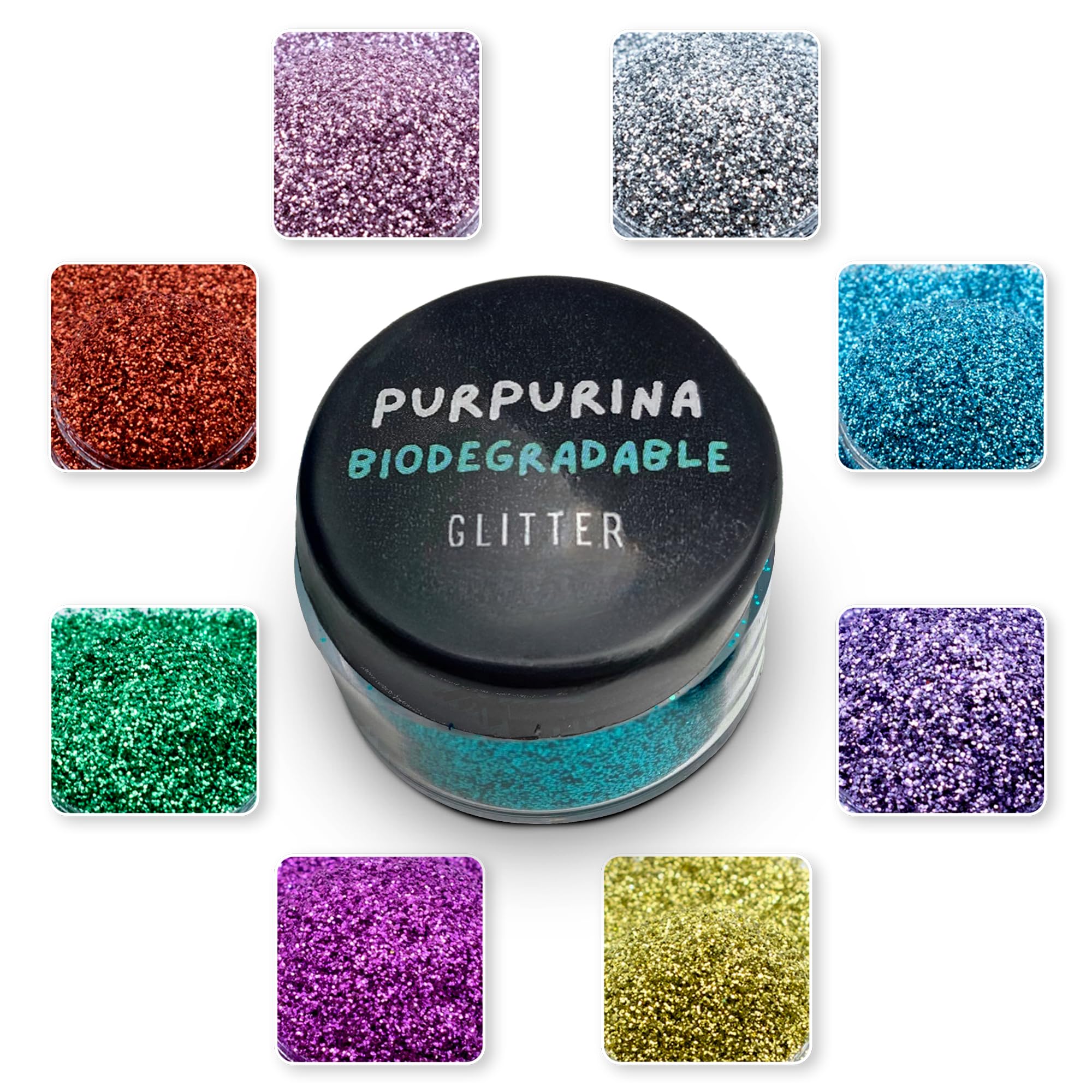 Purpurina Biodegradable Maquillaje Ecológica - Color Dorado- 4gr. - Tamaño 1mm - Purpurina Cara Pelo - Purpurina Ecológica - Glitter Biodegradable Maquillaje - SIN Plástico - Carnaval y Festivales