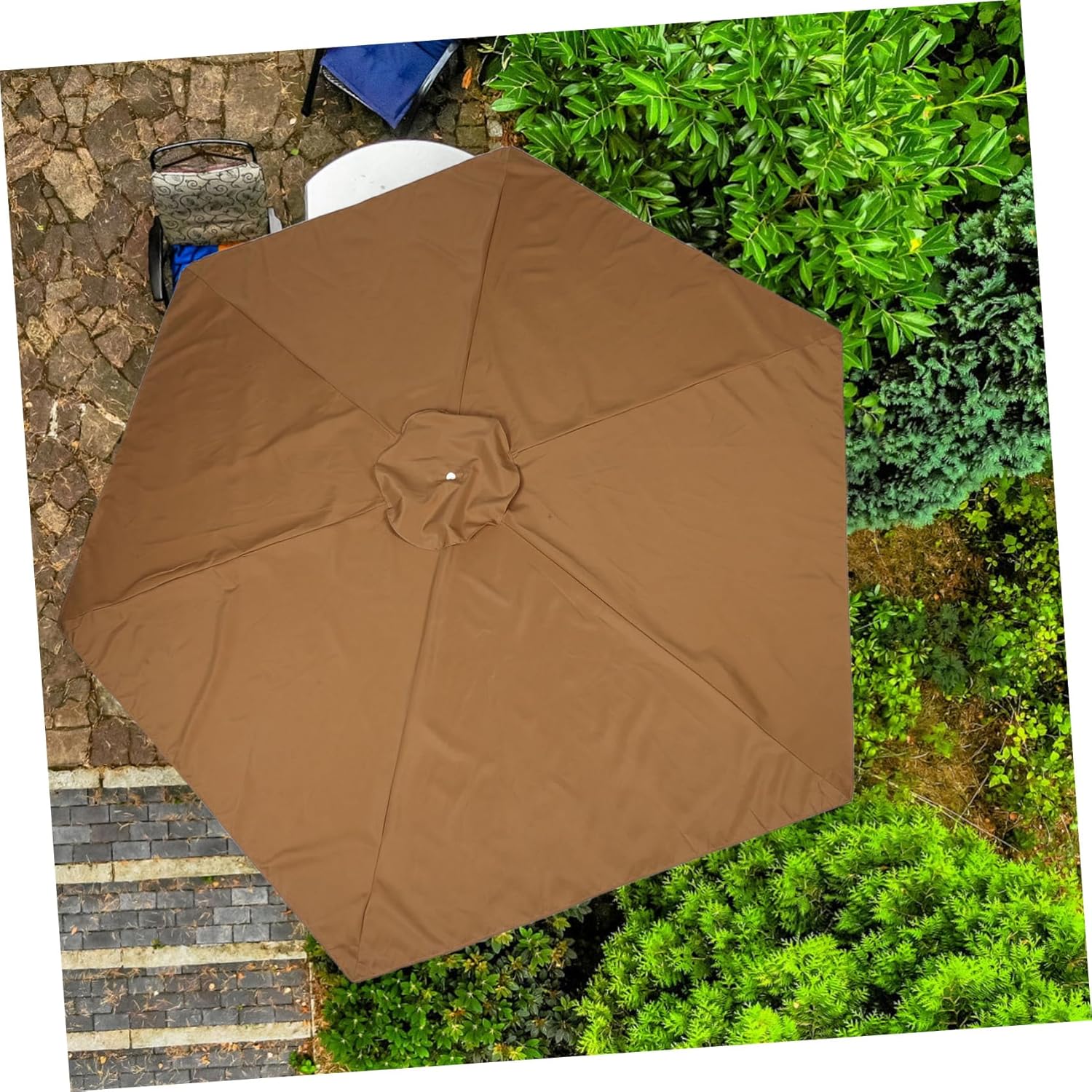 BESTonZON Market Umbrella Replacement Canopy Cover Outdoor Patio Umbrella Canopy for Table Shade Ribs Easy Installation