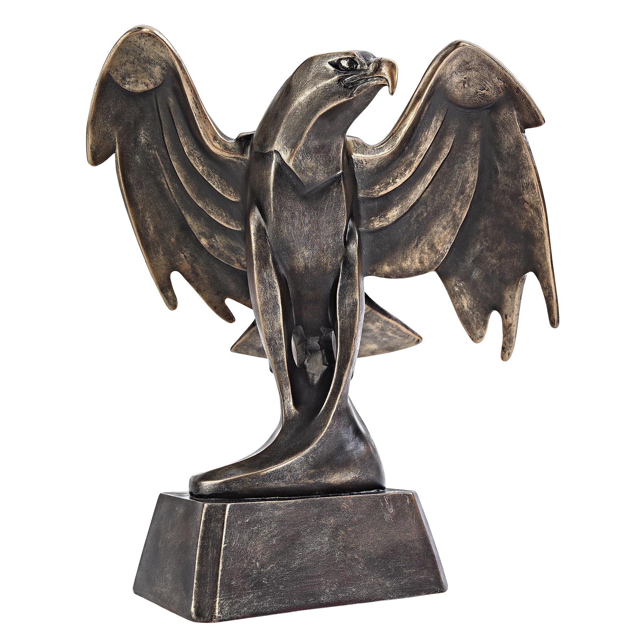 Design Toscano Forging Strength American Bald Eagle Art Deco Statue, 35.5 cm, Polyresin, Bronze Finish