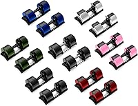 Vista 3 de Nuobell - Juego de mancuernas ajustables [campanas de acero] Juego de pesas ajustables de acero mecanizado, mango moleteado, 5-80 libras, se vende