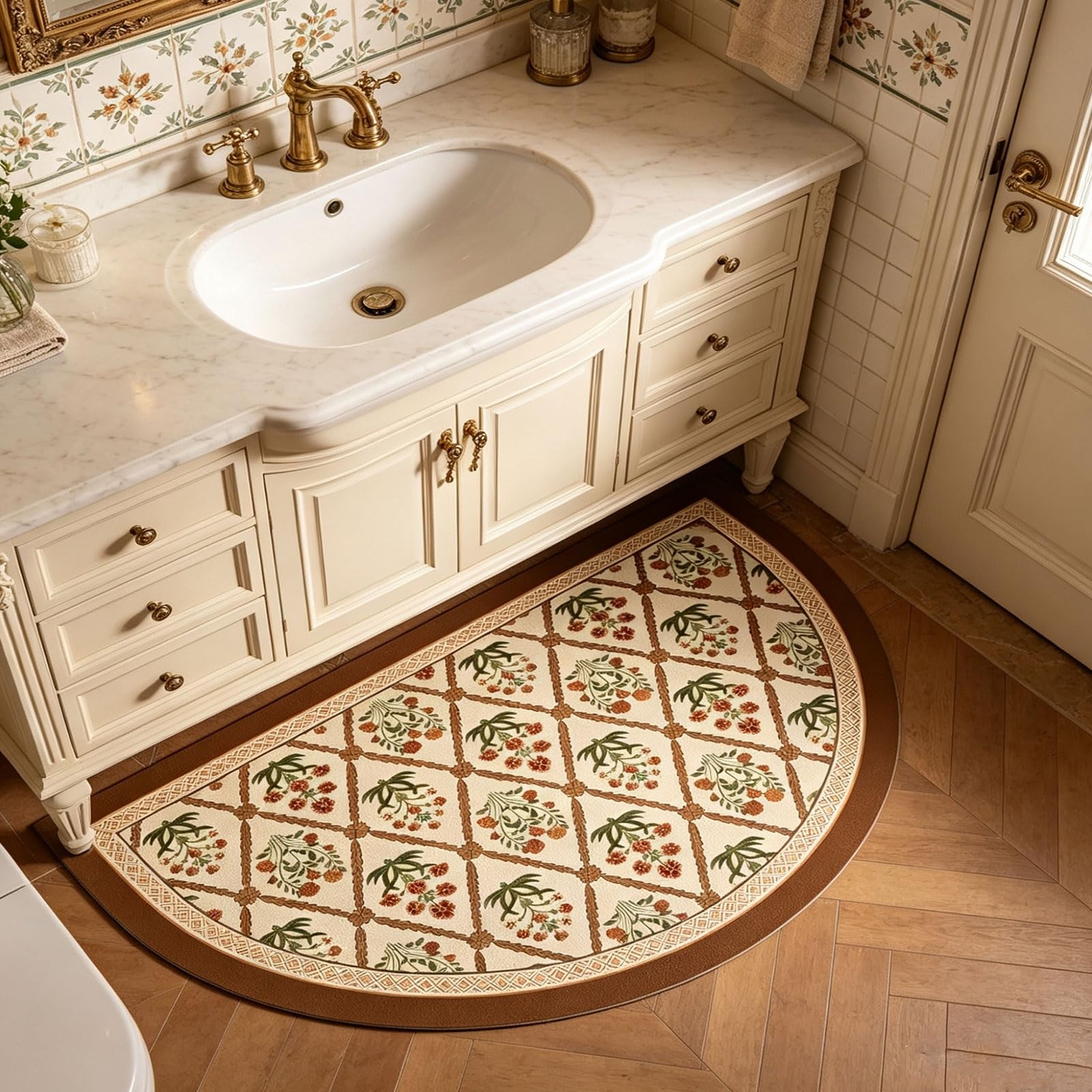 Tappetino Antiscivolo per Bagno, Morbido e Assorbente, Ideale per Ingresso, Cucina, Vasca da Bagno, Cucina, Zona per la Pappa degli Animali Domestici, Doccia, lavandino (40x60 cm)