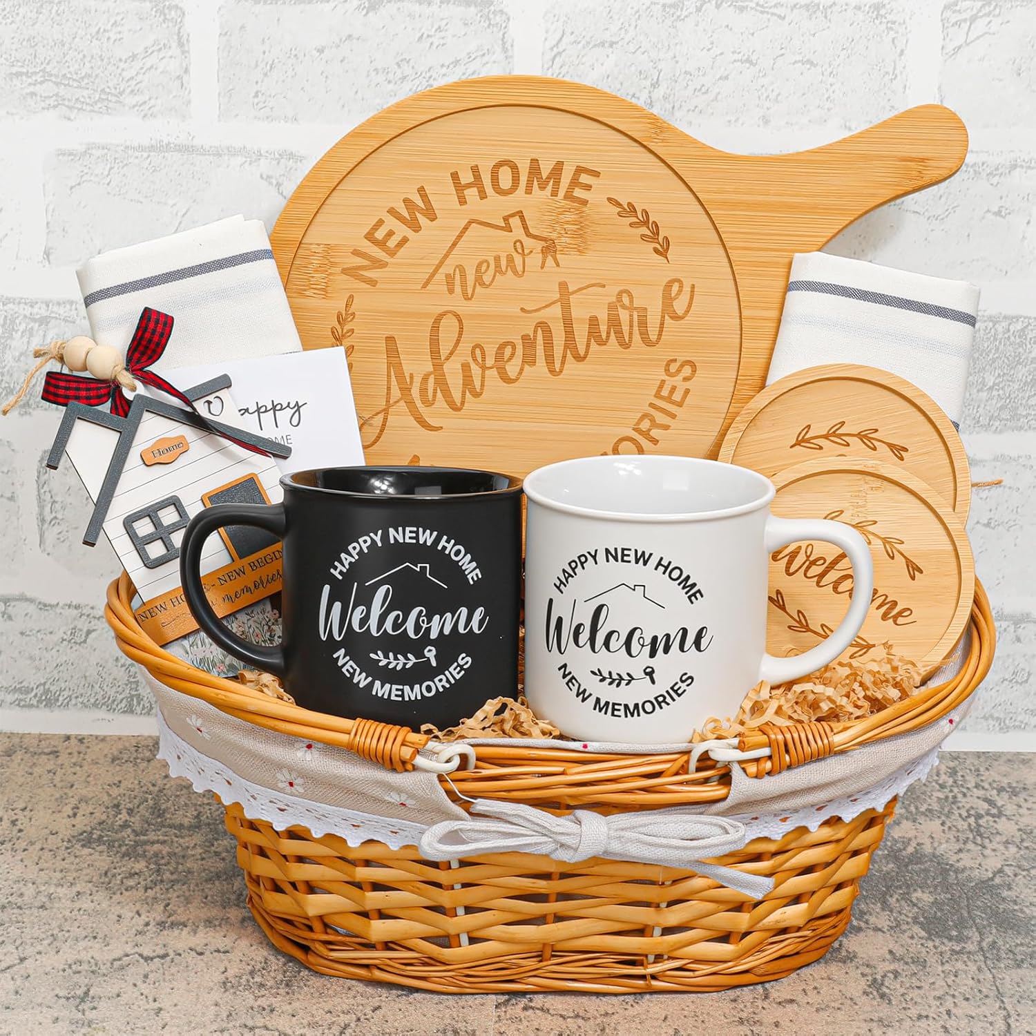 House Warming Gifts New Home,10Pcs New House Gift Basket, Closing Gift for Home Buyers Realtors,First House Gift Ideas, New Apartment
