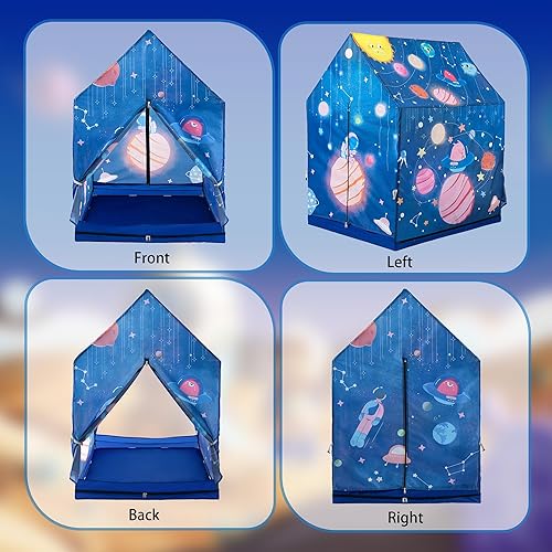 Miniatura 6 de PY Super Mode Kids Play Tent for Boys, Large Toddlers Tent Indoor and Outdoor Playrooms, Children's Game Astronaut Space World Playhouse Gift Toys,