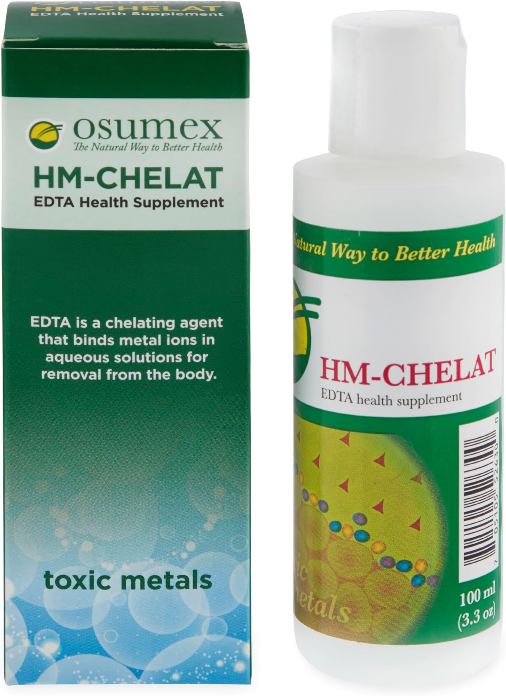 HM-Chelat Gentle Oral EDTA Chelation Formula 100ml – DiCalciumEDTA Oral Supplement in Distilled Water, Liquid Daily Support with Polyaminopolycarbonic Acid for Mineral Binding Balance