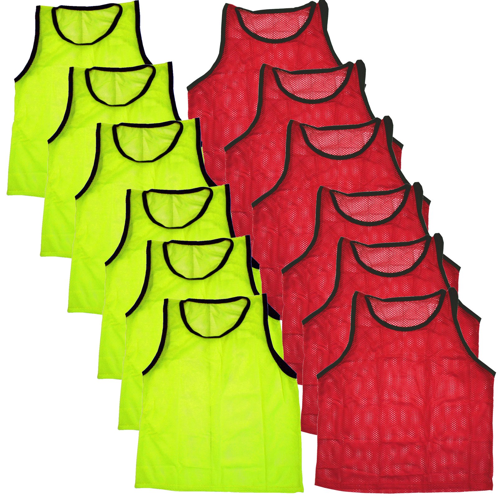 BlueDot Trading Adult & Youth Scrimmage Training Vests for Soccer, Basketball & More – Available in 1, 6, 12, 24 Packs