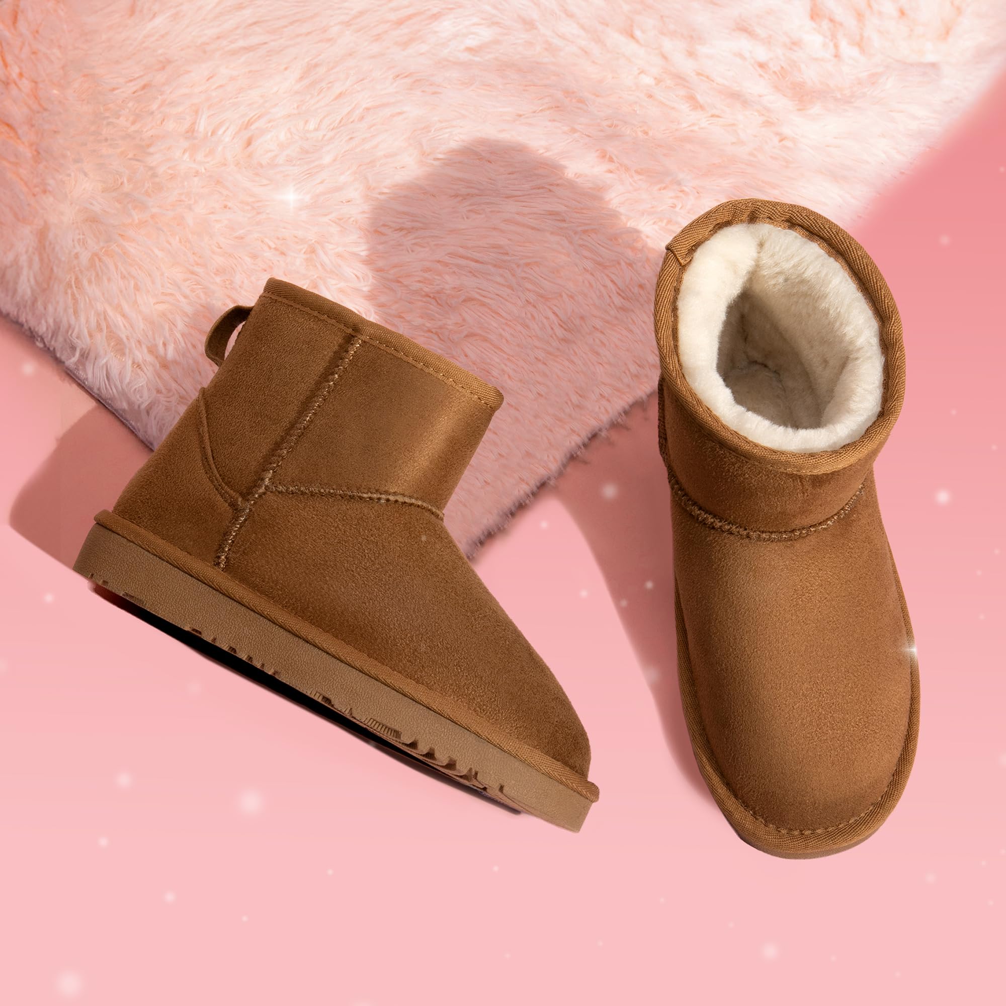 DREAM PAIRS Botas para Niñas Botas para Niños Zapatos de Nieve Clásicos de Bajo
