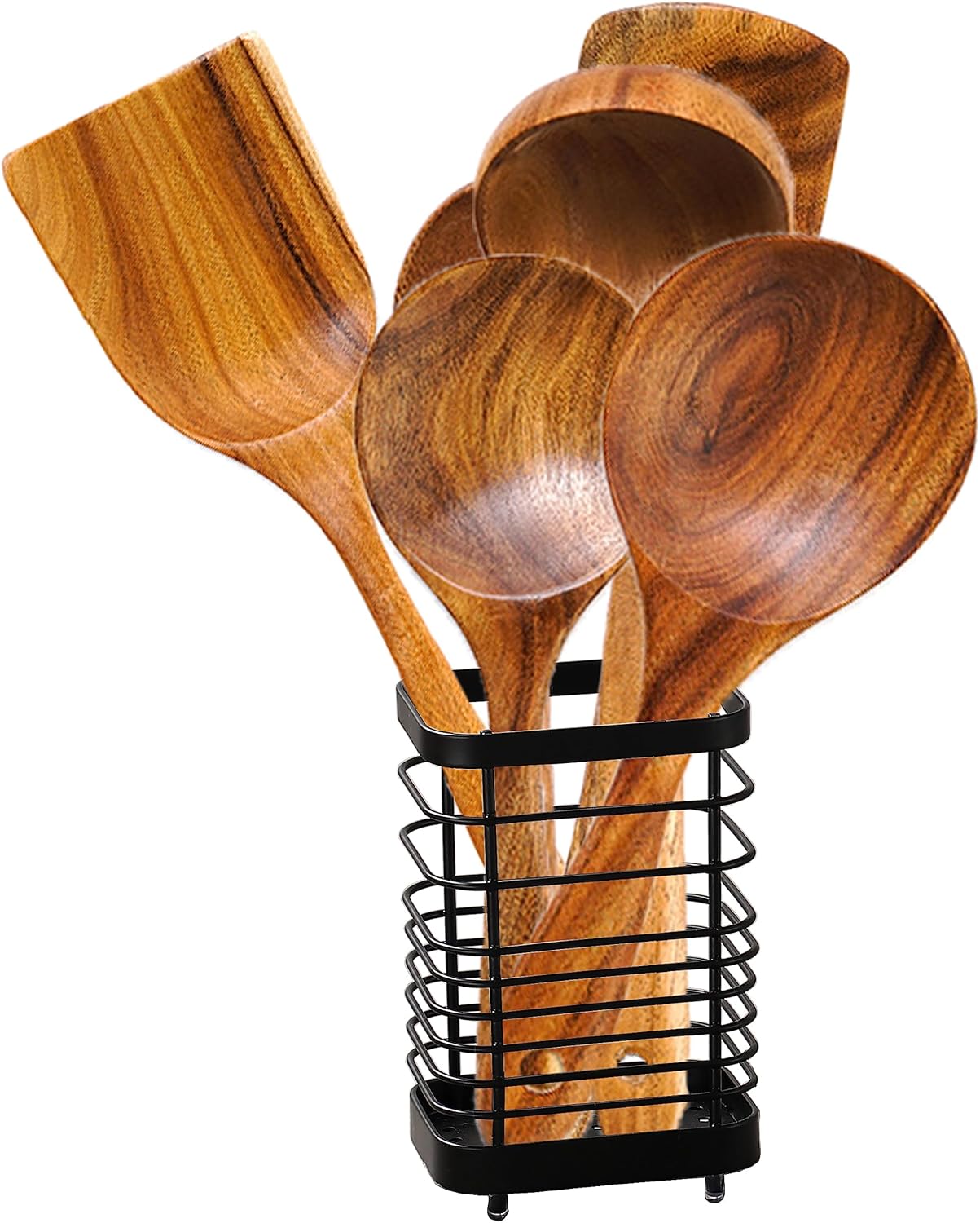 Utensil Holder Kitchen Countertop Organizer, Cutlery Drainer Sink Caddy