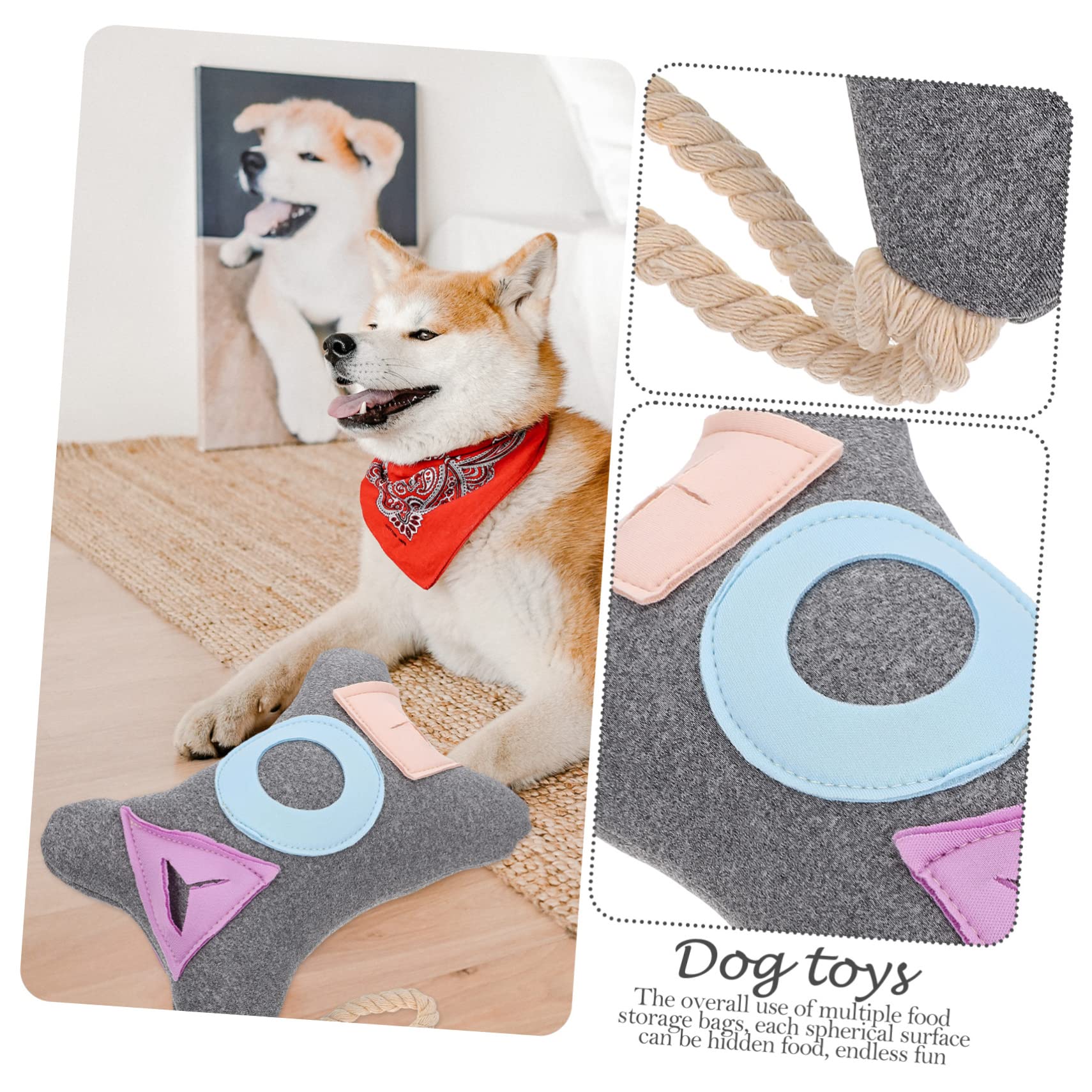 Mipcase 5piezas Juguete para Perros Interactivo Estímulo Cerebral Bola De Comida Oculta para Perros Medianos y Juguete Chirriante y Masticable para Entrenamiento y Reducción del Estrés