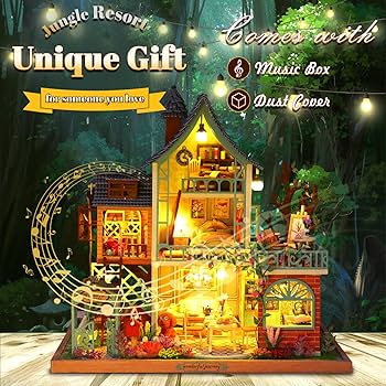 Amazon | Hallisun ドールハウス ミニチュア 手作り DIY 組立 三