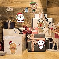 Vista 5 de Funnlot Calcomanías de Navidad para niños, 30 unidades, juego de calcomanías de Navidad para niños, haz tu propia calcomanía, actividades de Navidad