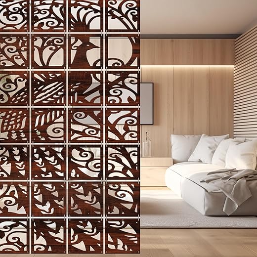 Olive Tree Wooden Hanging Room Divider 5 inch