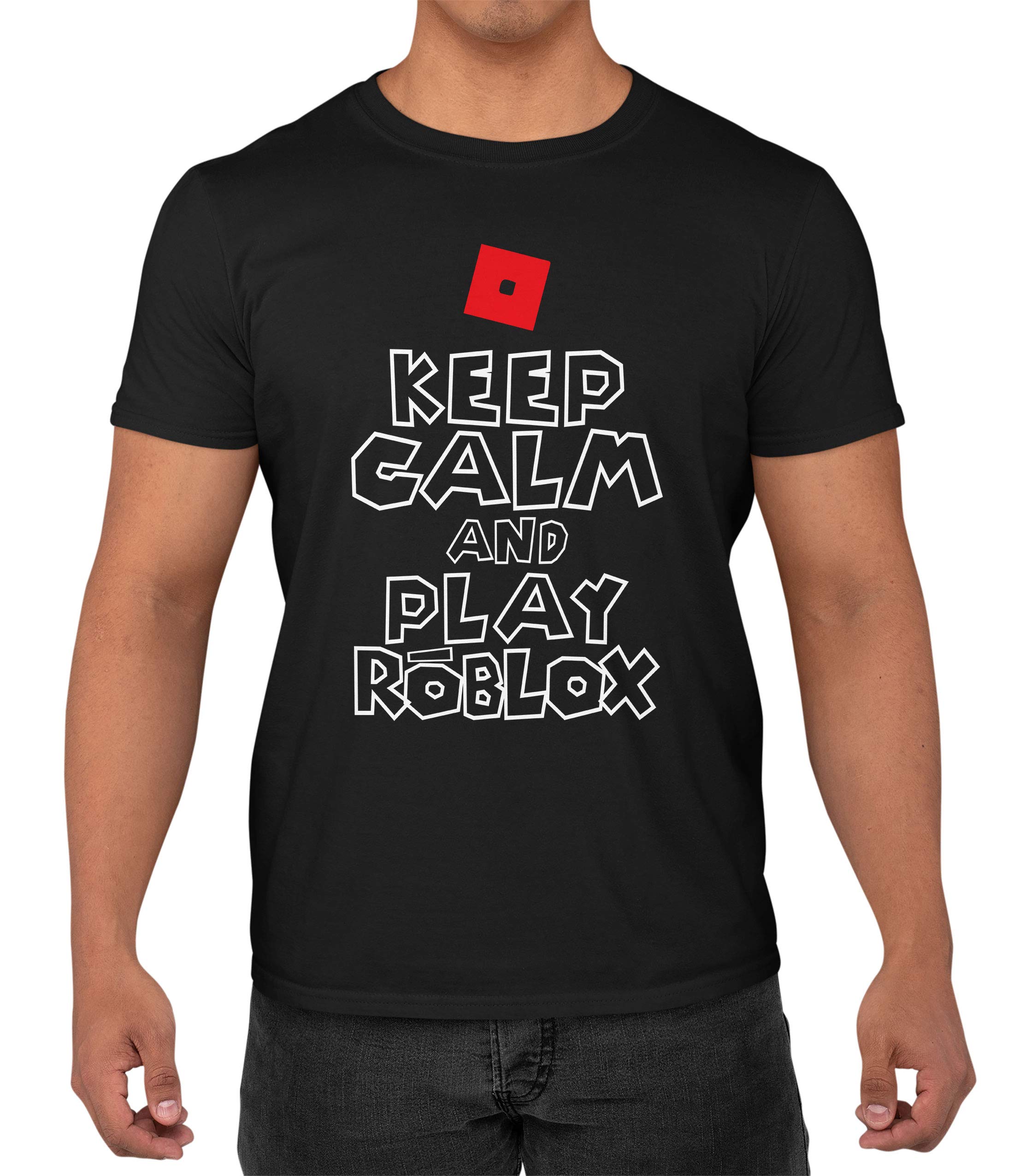 AWD MERCHKeep Calm Play Roblox Funny Unisex T-Shirt Gaming Shirt Men's & Women's