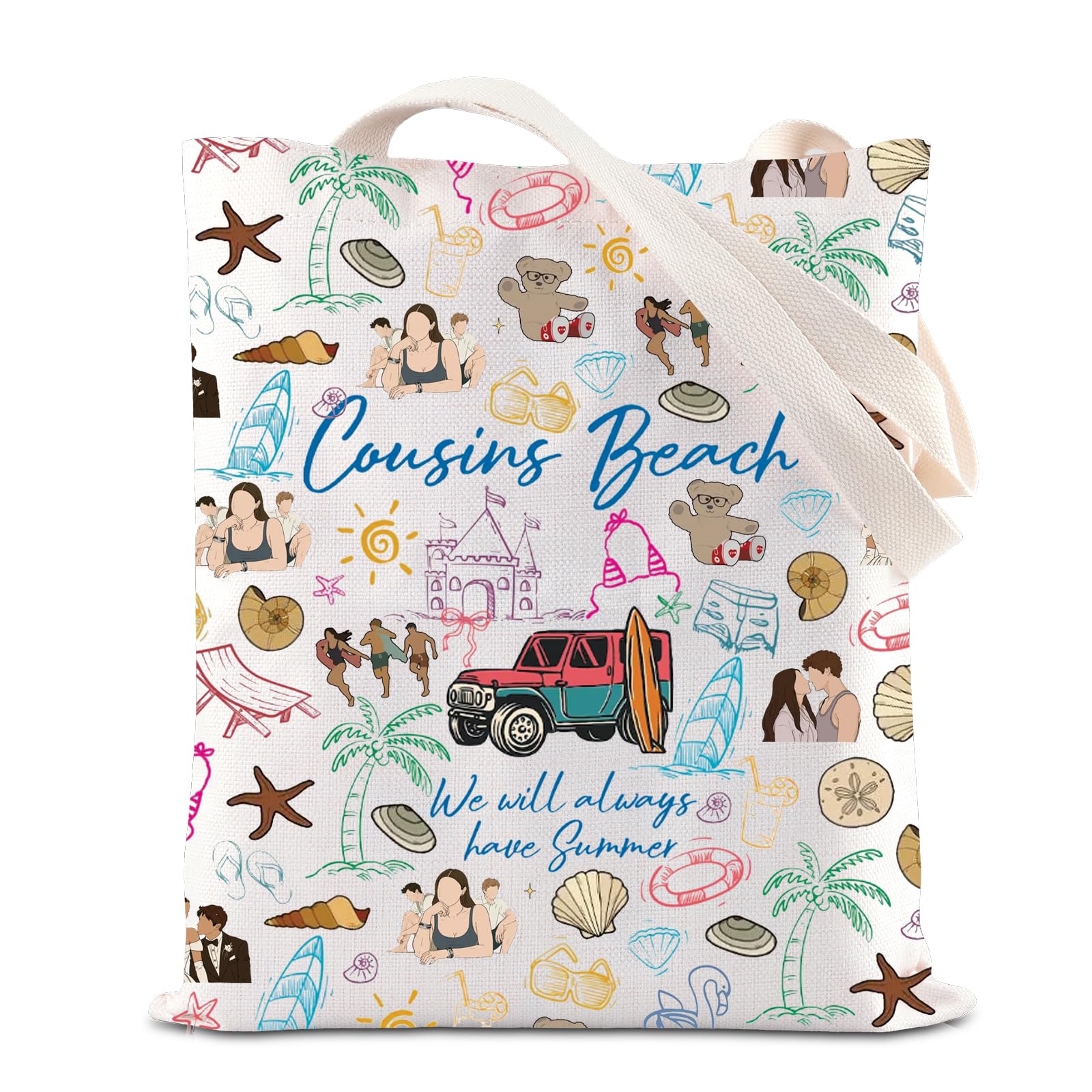 FOTAP TSITP Inspire Shoulder Bag Cousins Beach Tote Bag SDrama TV Show Gift Summer Romance Handbag (CousinsBeach T UK)