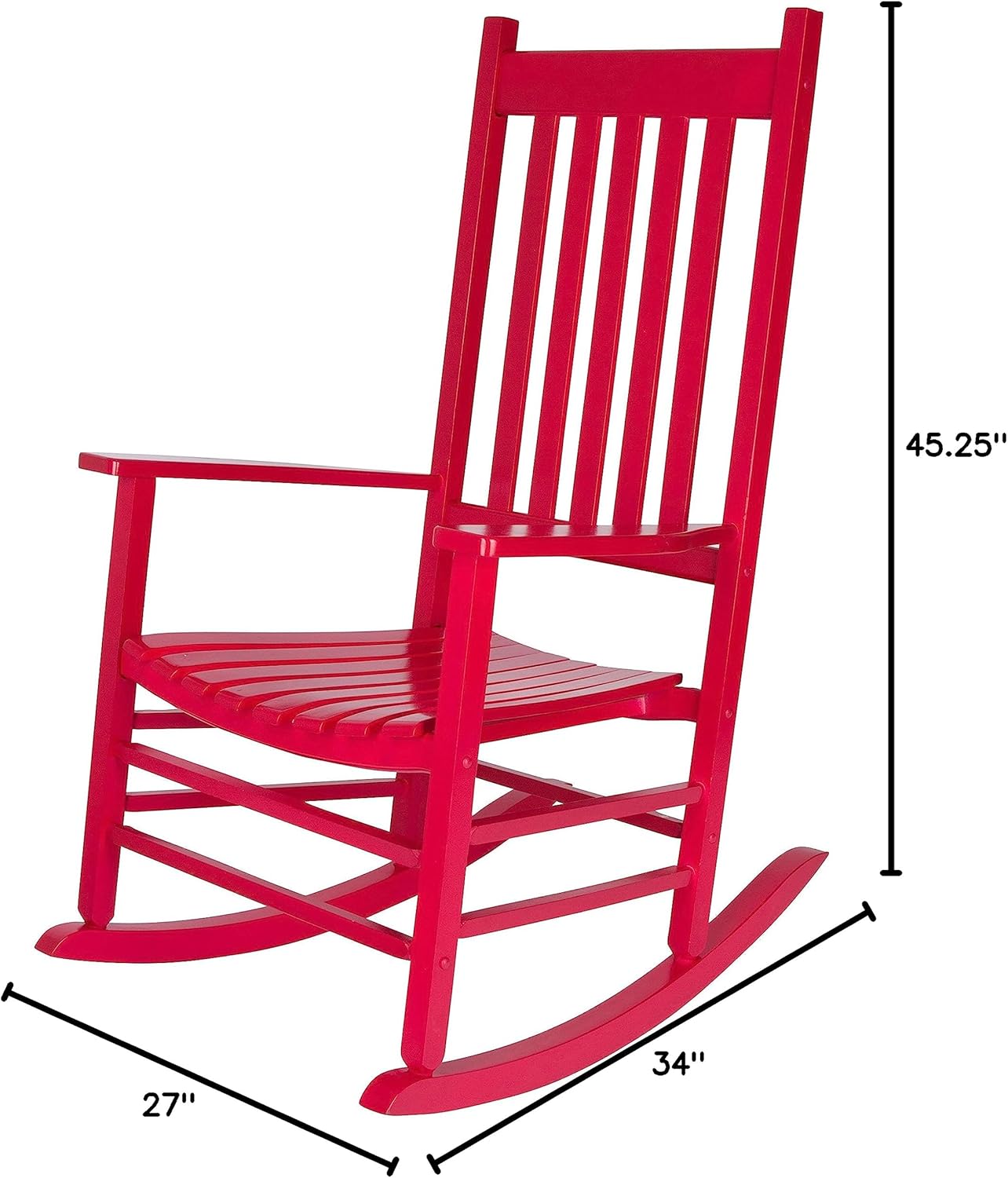 Shine Company Vermont Porch Rocker – Chili Pepper