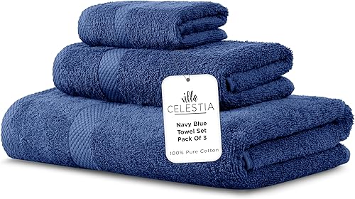 Miniatura 9 de Juego de 3 toallas de baño de 27 x 54 pulgadas (24.69 ozm), 100 % algodón, secado rápido, color crema, toallas de baño suaves, toallas para el