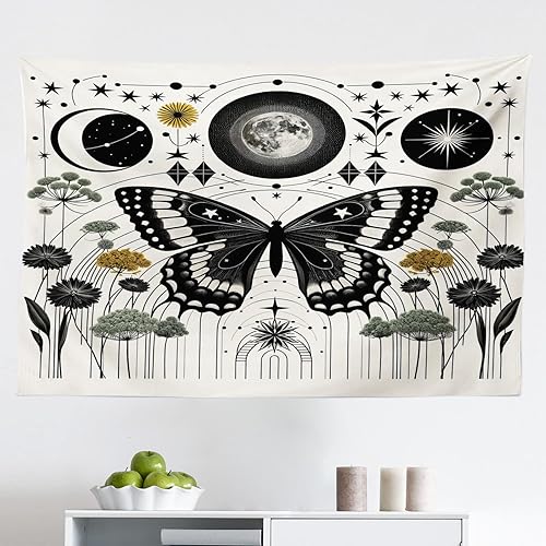 Miniatura 93 de Ambesonne Tapiz de fiesta de los años 70, caja retro en arte pop, música de baile, composición colorida impresa, para colgar en la pared para