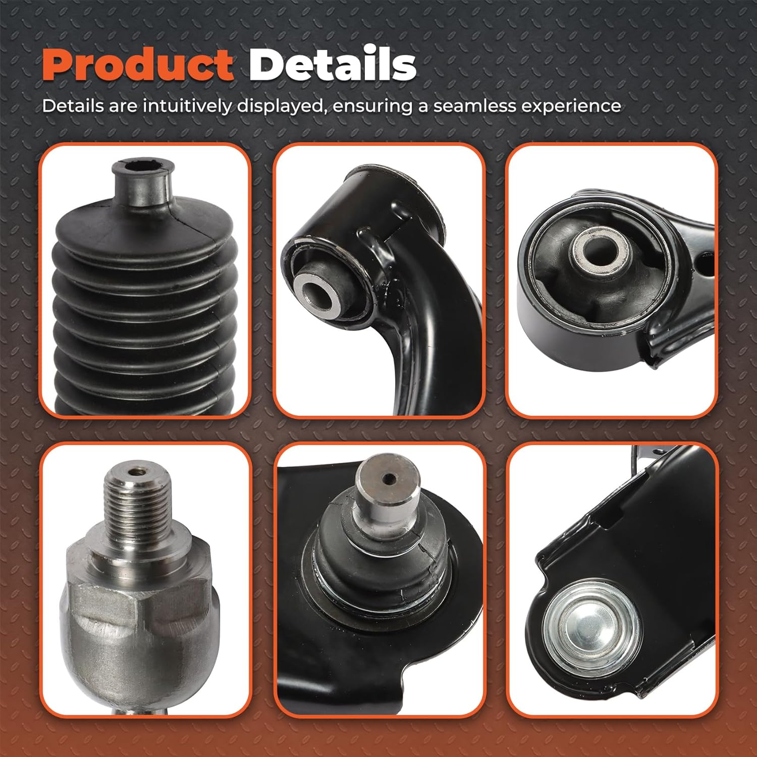 labwork 10Pc Front Suspension Kit Front Lower Control Arms Ball Joint Assembly Driver and Passenger Side Tie Rod End Sway Bar Link Kit Replacement for Santa Fe 2007-2012