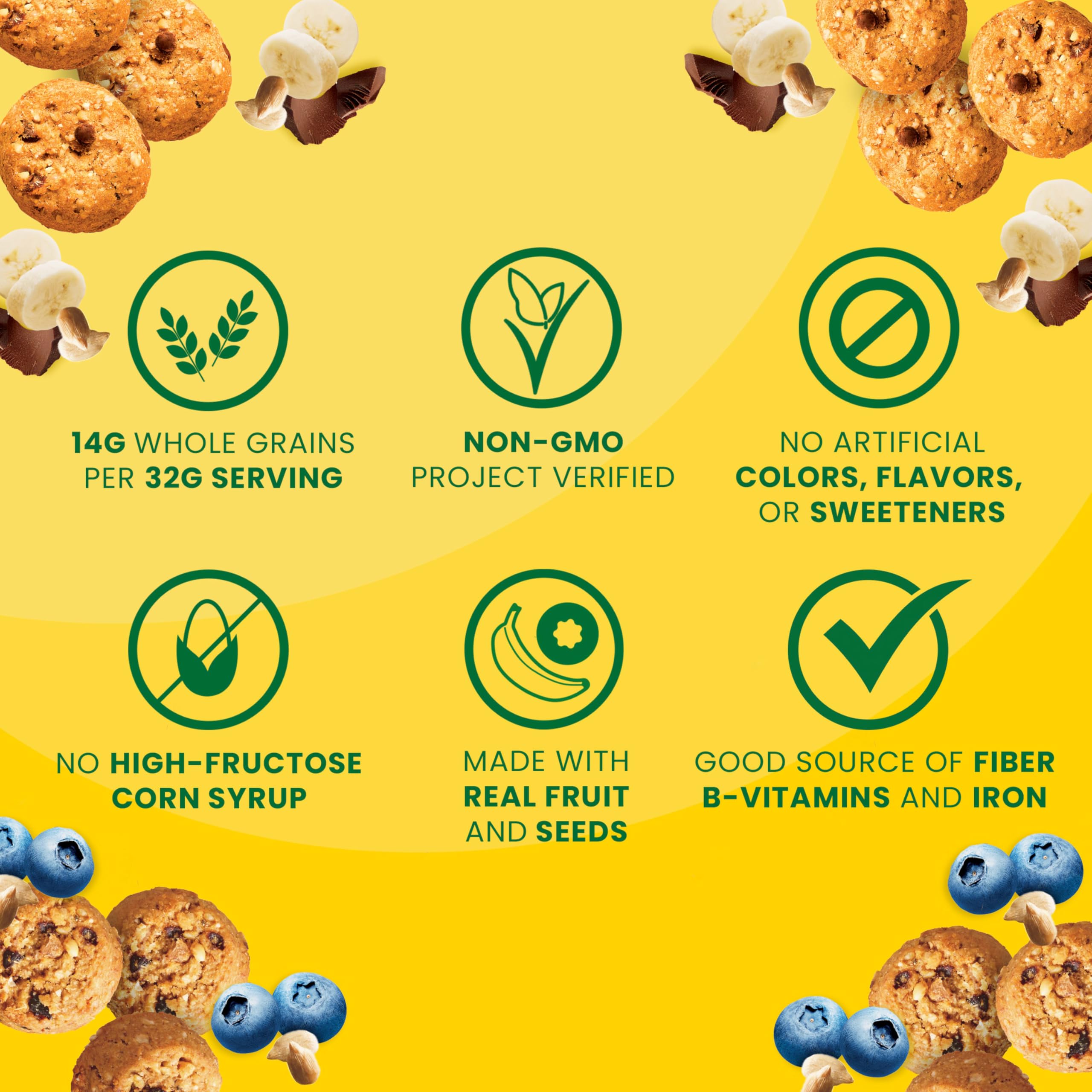 belVita Energy Snack Lot de 15 paquets de collations variées, banane chocolat noir et graines de tournesol, myrtille et graines de tournesol