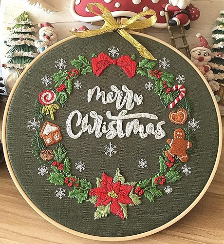 Miniatura 6 de Kit de bordado, ardilla lavanda flores Garden Awesocrafts gama completa de kits de bordado para principiantes, adultos y niños, bricolaje hecho a