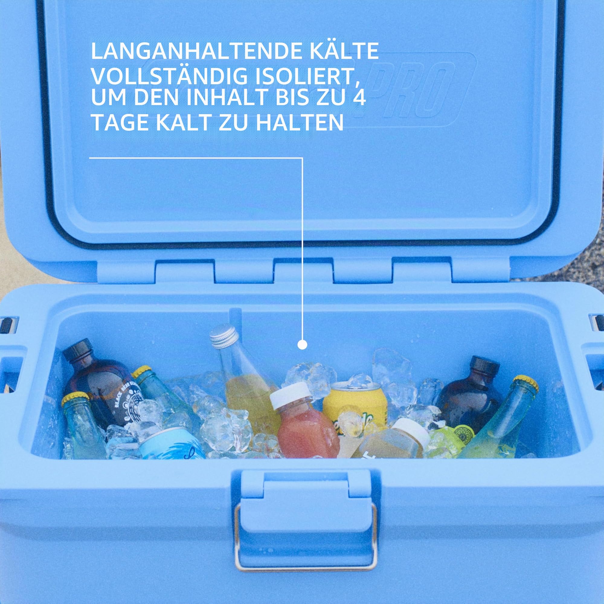 Coleman PRO Hochleistungs-Kühlbox | 24L - 52L Fassungsvermögen | Hält EIS bis zu 5 Tage lang | Vollschaumisolierung | Große, tragbare Eisbox für den harten Einsatz im Freien & auf Baustellen