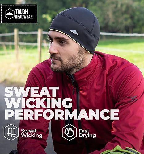 Miniatura 10 de Gorro térmico de invierno con forro de casco para correr gorro de ciclismo para invierno rendimiento de absorción de humedad